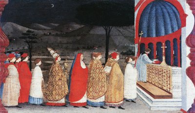 Predella van het Wonder van de Onteerde Hostie door Paolo Uccello