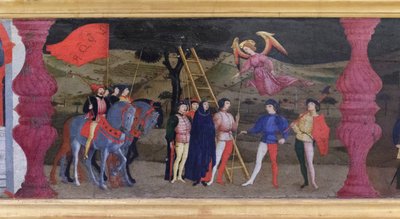 Predella van de ontheiliging van de hostie (detail) door Paolo Uccello