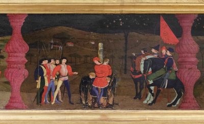 Predella van de ontheiliging van de hostie (detail) door Paolo Uccello
