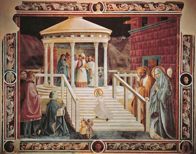 Presentatie van Maria in de tempel, door Paolo Uccello, Kathedraal van Prato door Paolo Uccello