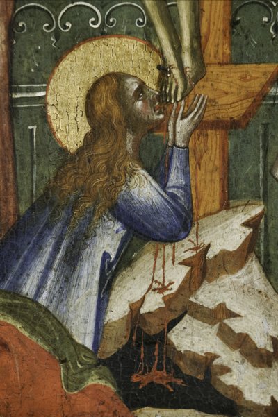 Maria Magdalena (detail) door Paolo Veneziano