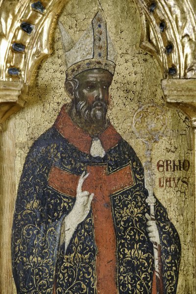 Sint Hermolaus (detail) door Paolo Veneziano
