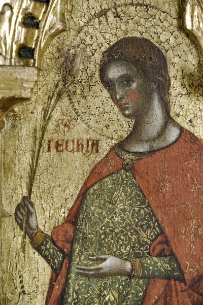 Sint Thecla (detail) door Paolo Veneziano