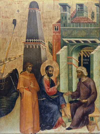 De genezing van een oude man (detail) door Paolo Veneziano