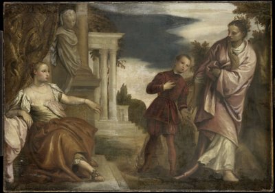 De Keuze tussen Deugd en Passie door Paolo Veronese (follower of)