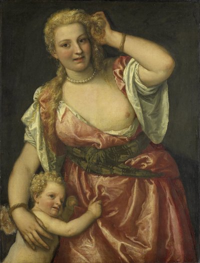 Venus en Cupido door Paolo Veronese (workshop of)