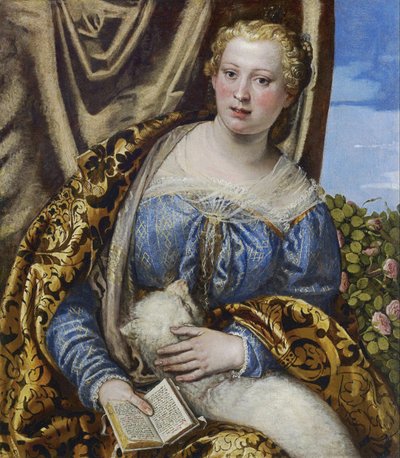 Portret van een dame als Sint Agnes door Paolo Veronese