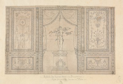 Standbeeld van Cupido in een Muur Nis door Paolo Vincenzo Bonomini