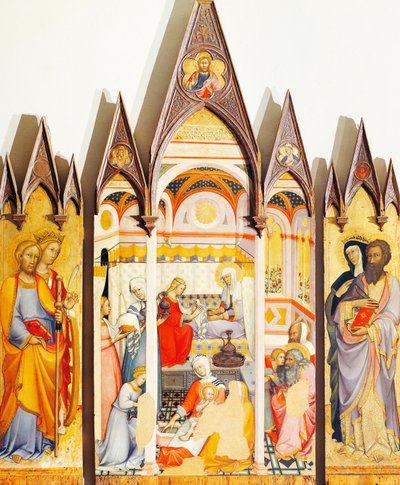 Altaarstuk van Geboorte van de Maagd door Paolo di Giovanni Fei (circa 1345-circa 1411) door Paolo di Giovanni Fei