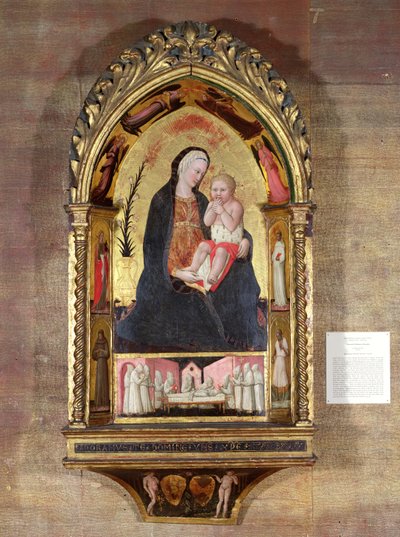 De Maagd van Nederigheid met Engelen en Heiligen, c.1440 door Paolo di Stefano Badaloni Schiavo