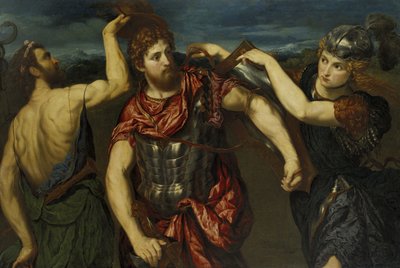 Perseus Gewapend door Mercurius en Minerva door Paris Bordone