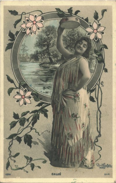 Emma Calvé als Carmen door Paris Photo studio Reutlinger
