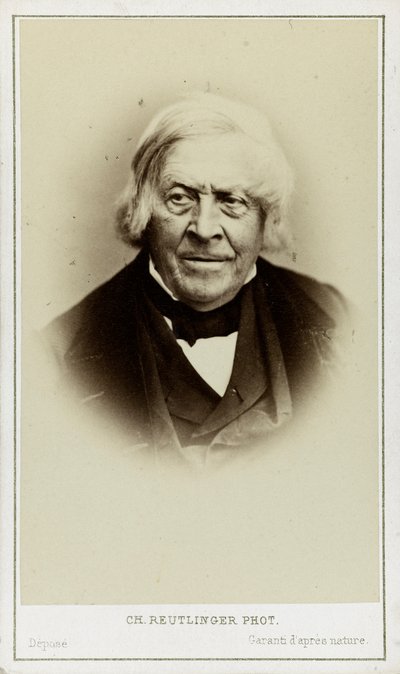 Portret van Jules Michelet 1798-1874, ca. 1870 door Paris . Photo studio Reutlinger
