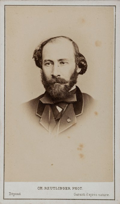 Portret van Octave Feuillet 1821-1890 door Paris . Photo studio Reutlinger