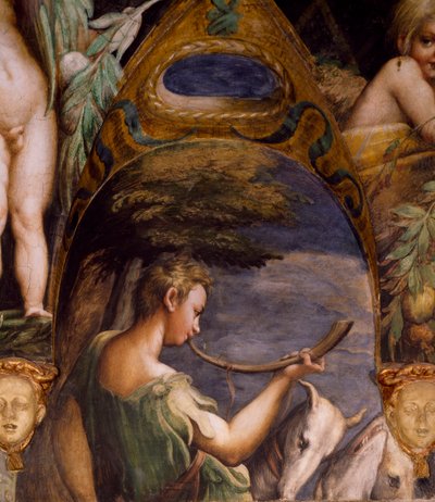 Jagerfiguur, uit de mythe van Diana en Actaeon door Parmigianino