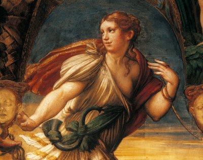 Legende van Diana en Actaeon (detail) door Parmigianino