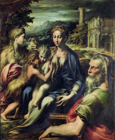 Madonna met Sint Zacharias, c.1527-30 door Parmigianino