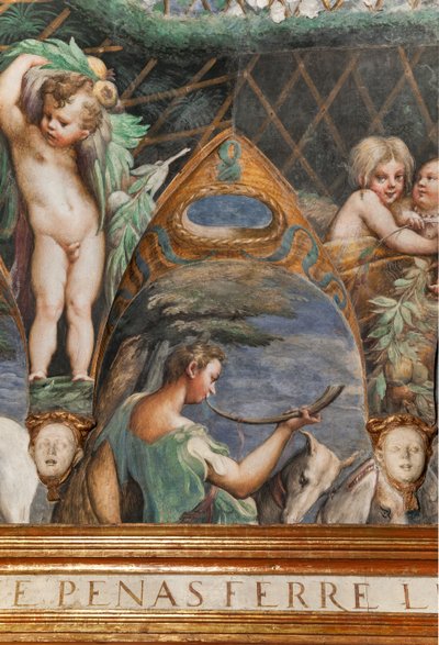 Kamer van Diana en Actaeon (detail) door Parmigianino