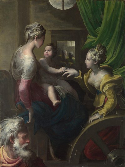 Het mystieke huwelijk van Sint-Catharina van Siena door Parmigianino