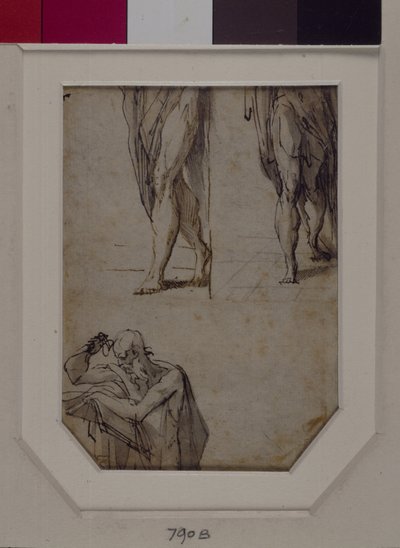 Studies van mannen door Parmigianino