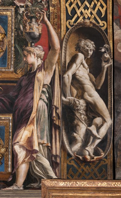 De drie wijze maagden en drie dwaze maagden door Parmigianino