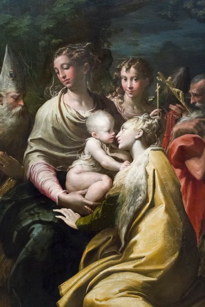 Maagd en Kind met Sint Margaretha en andere heiligen door Parmigianino (1503 40)