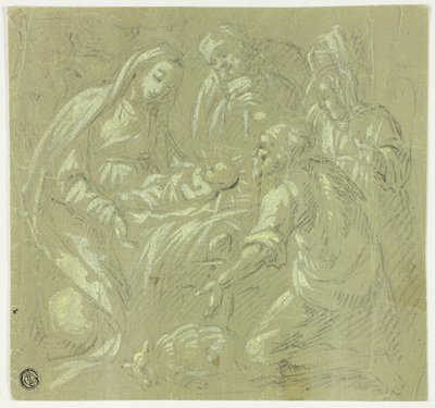 Aanbidding van de Herders door Parmigianino