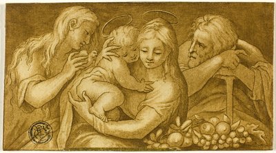 Heilige Familie met Maria Magdalena door Parmigianino