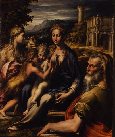 Madonna en Kind met Heilige Madonna di San Zaccaria, ca. 1535 door Parmigianino