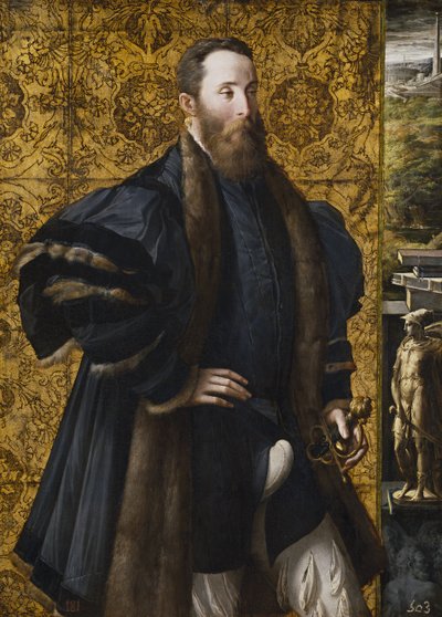 Portret van Pier Maria Rossi di San Secondo door Parmigianino