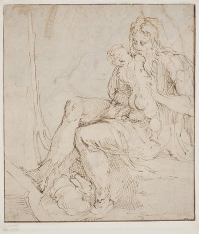 Saturnus/Kronos verslindt een van zijn kinderen door Parmigianino