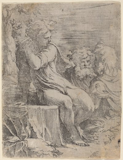 De jongen en twee oude mannen door Parmigianino