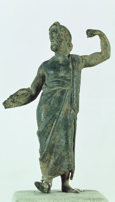 Shami-figuur, mogelijk Zeus of Poseidon, teruggevonden uit de verwoeste tempel in de stad Nehavand (bekend als Laodicea), Iran door Parthian School