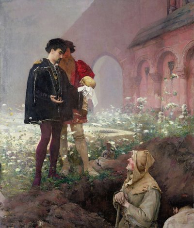 Hamlet en de Grafdelver, 1883 door Pascal Adolphe Jean Dagnan Bouveret