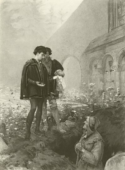 Hamlet en de grafdelver door Pascal Adolphe Jean Dagnan Bouveret