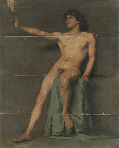 Mannelijke Naaktstudie door Pascal Adolphe Jean Dagnan Bouveret