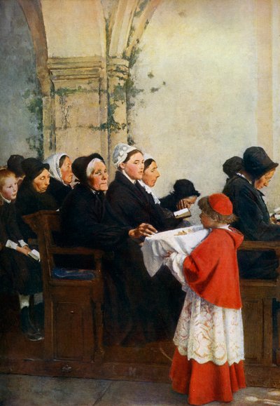 Het gezegende brood, ca. 1879, 1912 door Pascal Adolphe Jean Dagnan Bouveret