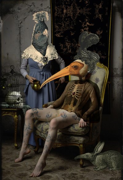 Surrealistische vogelfiguren door Pascal Bouchet-Spiegel