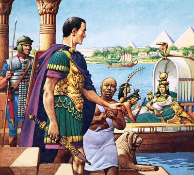 Caesar en Cleopatra door Pat (1907-95) Nicolle