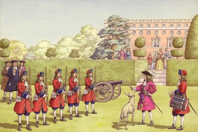 De jonge hertog van Gloucester had zijn eigen leger om mee te spelen (gouache op papier) door Pat (1907-95) Nicolle