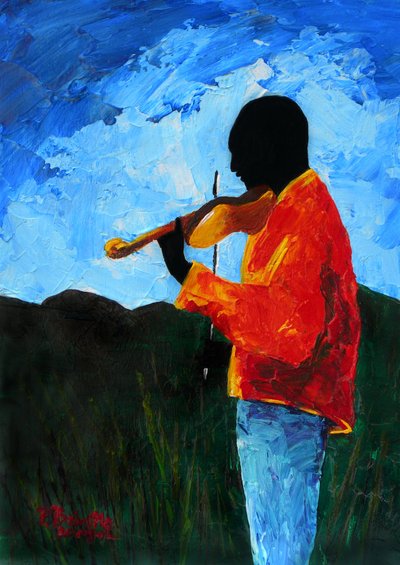 Blauwe Noten naar de Berg, 2008 door Patricia Brintle