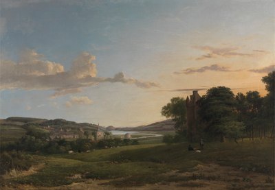Een uitzicht op Cessford en het dorp Caverton, Roxboroughshire in de verte door Patrick Nasmyth
