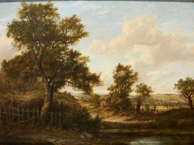 Figuren op een beboste pad door Patrick Nasmyth