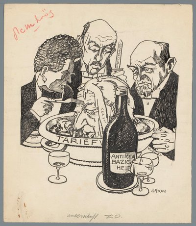 Colijn en de Tariefwet door Patricq Kroon (signed by artist)