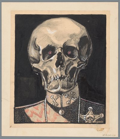 Dood als vredesstichter door Patricq Kroon (signed by artist)
