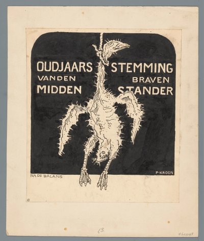 Kaalgeplukte middenstander door Patricq Kroon (signed by artist)