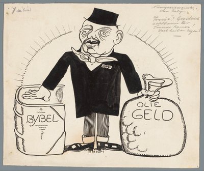 Nieuwjaarswens van Colijn door Patricq Kroon (signed by artist)