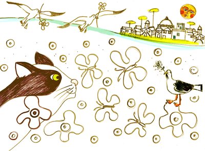 Landschap, 2021 (Inkt op papier; ) door Patrizia La Porta