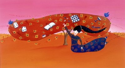 Jong meisje heeft de boom - illustratie door Patrizia La Porta door Patrizia La Porta
