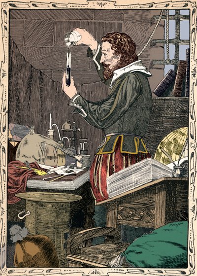 Guy Fawkes Bereidt de Langzame Lont voor, 1902 door Patten Wilson